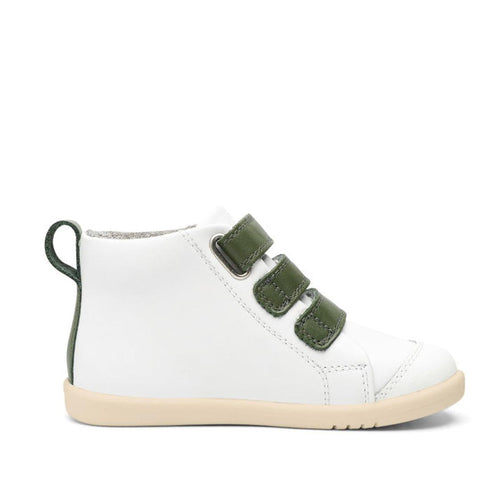Bobux IWalk IW Hi Court Boot White Forest Clearance